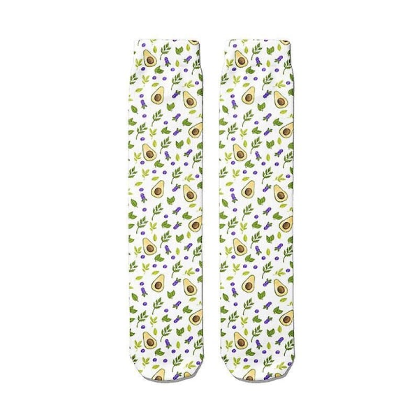 Happy Funny Print Fruit Ananas Long Socks Art Lovely Middle Tube Stylish Cotton Socks For Men Ladies Style5