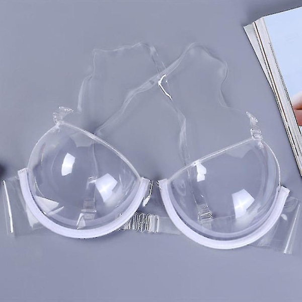 Sexy Women 3/4 Cup Transparent Clear Push Up Bra Ultra-thin Strap Invisible Bras Underwear 36