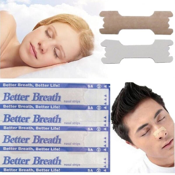 50 Pcs Breathe Nasal Strips Right Way Stop Snoring Anti Snoring Strips Easier Better Breathe Health Care 55*16