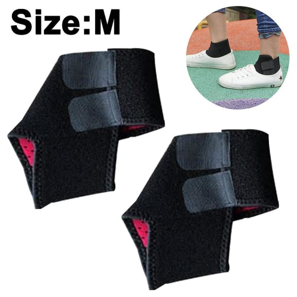 2 Pcs Kids Child Adjustable Non Slip Ankle Tendon Compression Brace Black M