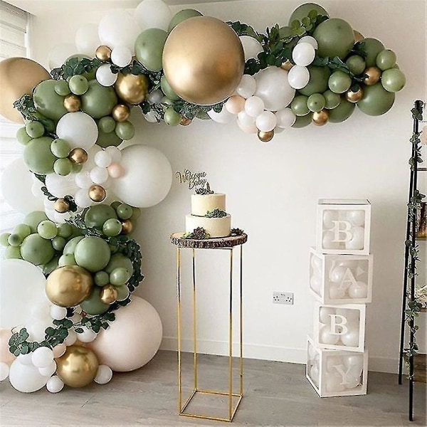 Avocado Ballon Kæde Bue Bue Ballon Vintage Farve Bryllupsdekoration
