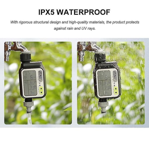 Vandingstimer Elektronisk Irrigationsregulator Automatisk Vandingstimer Med LCD-skærm