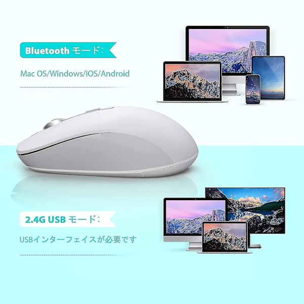 Bluetooth Mus, 2.4g Trådløs Bluetooth Mus Dual Mode (bluetooth 5.0/3.0+usb), Computermus Til