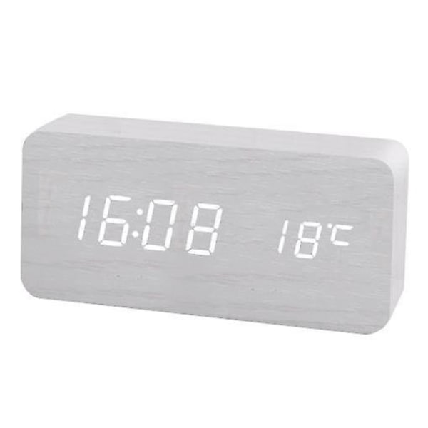 2022 New Simple Square Alarm Clock (display Time, Date And Temperature) In Various Colors