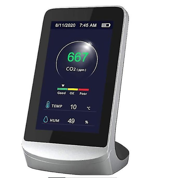 Darmowade Kuldioxid Detektor Co2 Detektor Co2 4.3\" Display