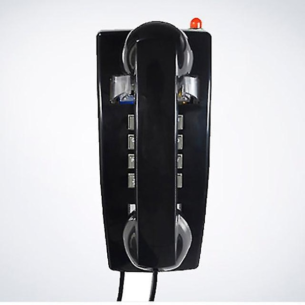 Fastnettelefon med ledning, vægmonteret telefon med høj ringetone A Black