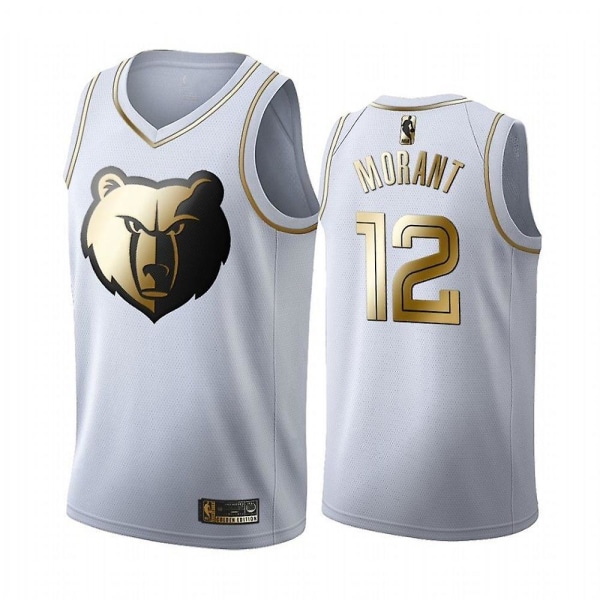 Ja Morant #12 Basketball Jersey Grizzlies 12 Platinum Edition Jersey Aldult Sport Uniform 2XL(185-210CM)