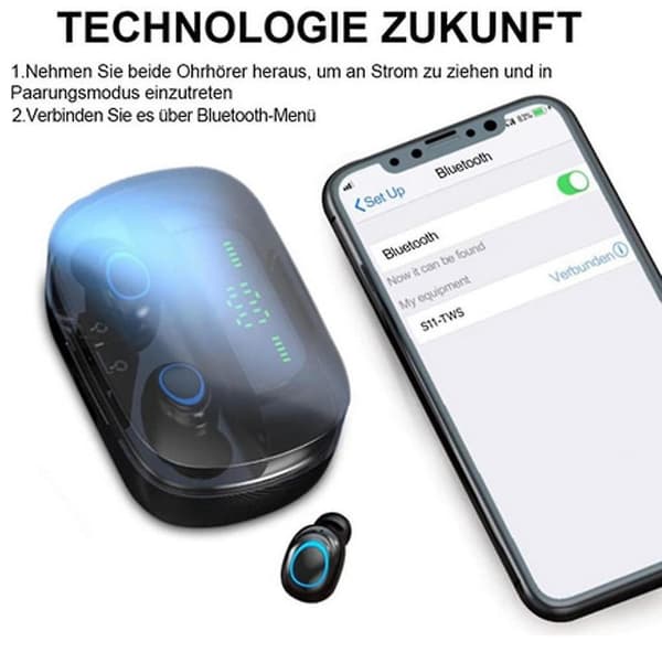 Bluetooth 5.0 Sports Trådløst In-ear Headset Bluetooth Headset 120h