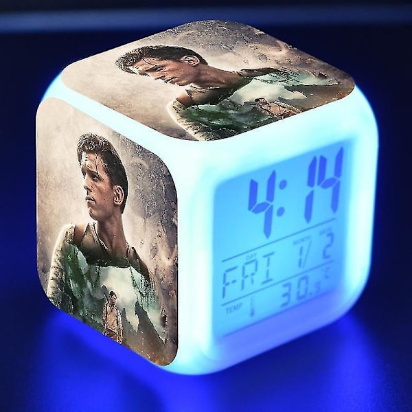 Uncharted Video Periphery Tom Holland Colorful Led Small Alarm Clock-style 16