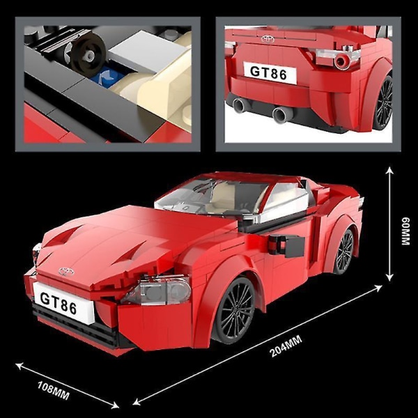 Toyota Gt86 Rc Sportsbil Model App Fjernbetjening Byggeklodser Racerbil Konstruktionsklodser Gaver Legetøj Til Børn Drenge App Rc Bil