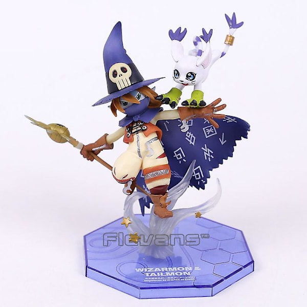 Digimon Adventure Digital Monster Wizarmon &amp; Tailmon Pvc Figure Collectible Model Toy 15cm no box