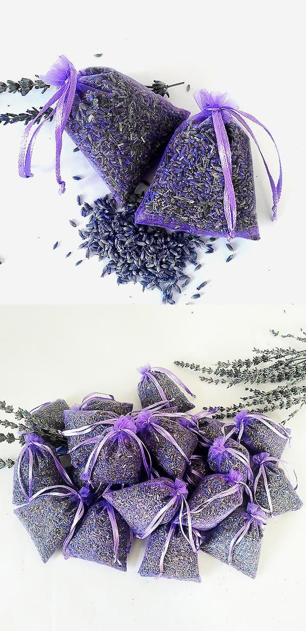 16pcs Fresh Aroma Bags, Dry Lavender Sachets