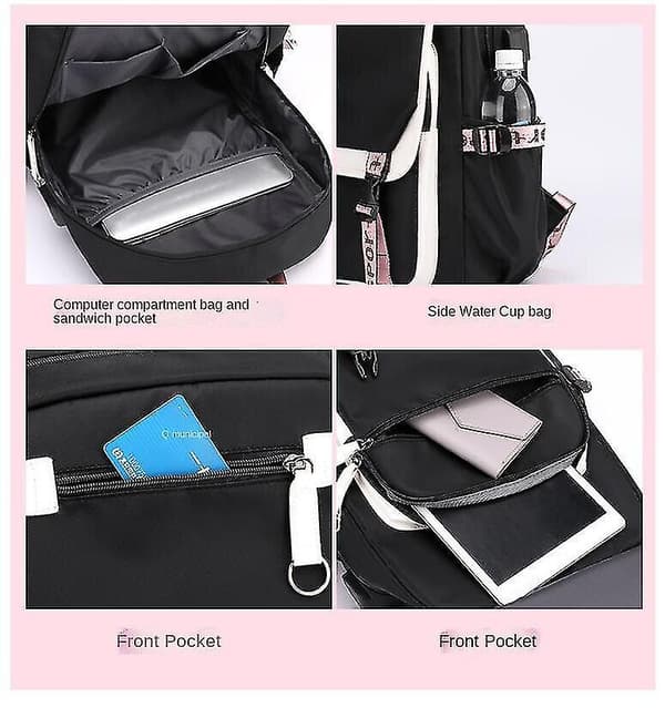 Stitch Theme Backpack, Usb Rechargeable Backpack, Large-capacity School Bag Oxford Waterproof Travela