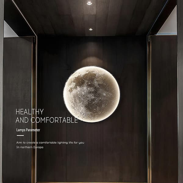 Moon Wall Lamp Modern Light Luxury Creative Aisle Corridor Mural Lamp Art Lights Changeable