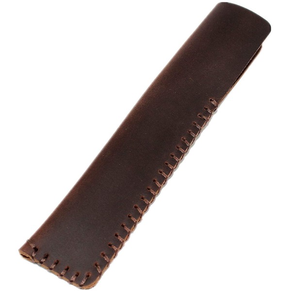 Käsintehty Aitoa Nahkaa Yhden Kynän Kotelo Mustekynän Suojus Vintage (kahvi) Vintage Coffee