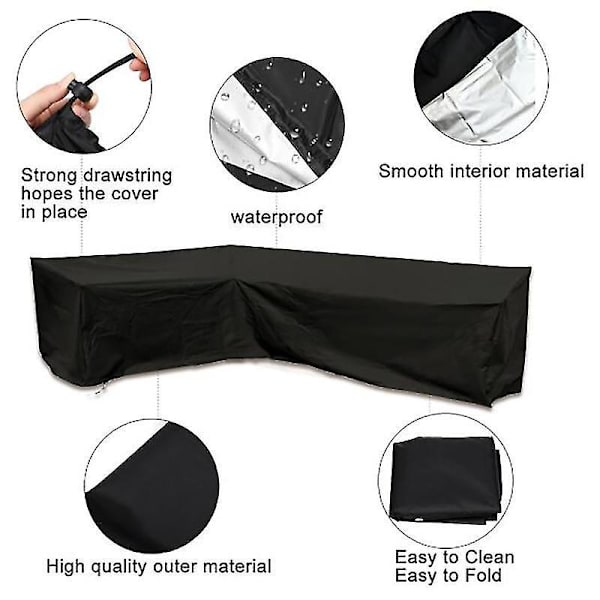 Patio Furniture Covers Heavy Duty Outdoor Patio Covers, Waterproof 100% Patio Patio Patio Covers, V-shaped Lawn Patio Furniture Covers 300X300X98cm