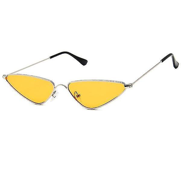 Europe And America Trend New Small Frame Fashion Sunglasses Triangle Blue