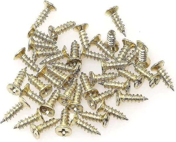 100pcs Golden Picture Frame Flat Turn Buttons 8 X 22mm With Mounting Screws