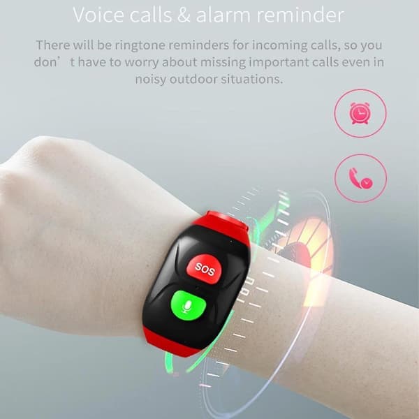 Eldre SOS Smart Armbånd Smartklokke Bluetooth GPS Informasjon Push Hjertefrekvens Søvnovervåking Anti-tapt Armbåndsur