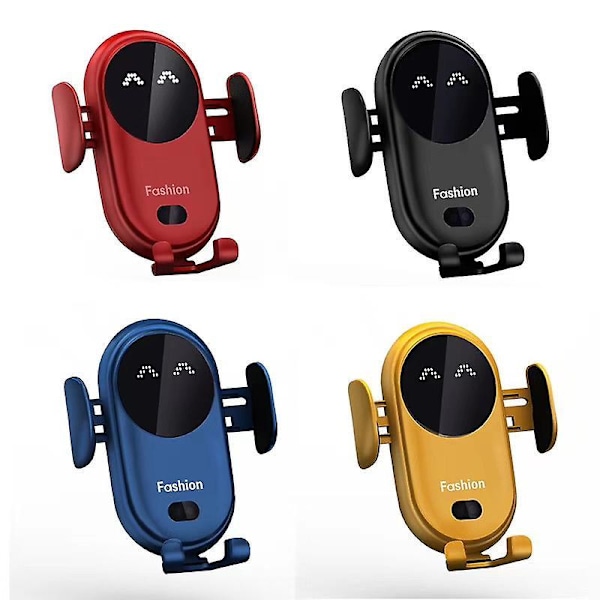 Yellow Smart Car Wireless Charger Mobile Phone Holder Automatic Sensor Car Holder
