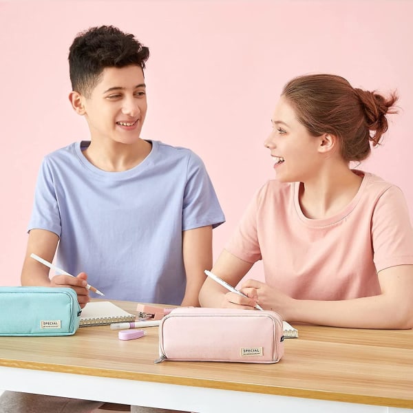 Suuri penaali, suuri kapasiteetti, 3 lokeroa, kangaspenaali opiskelijoille blue