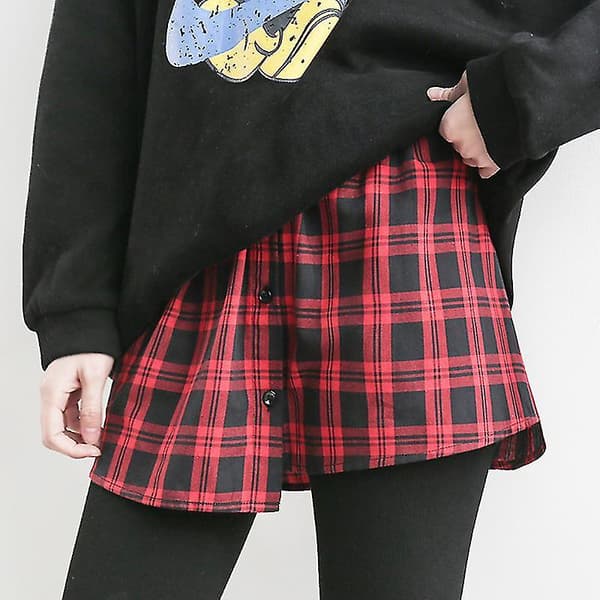 Solid Shirt Extenders Adjustable Layering Fake Tops Lower Sweep Hem With Elastic Waist D XL