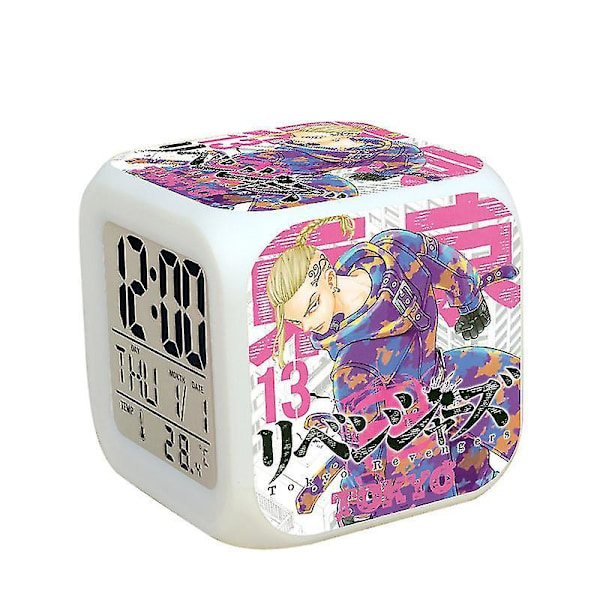 Tokyo Revengers Peripheral Alarm Clock Colorful Mood Led Illuminated Small Alarm Clock Lazy Alarm Clock Style 9