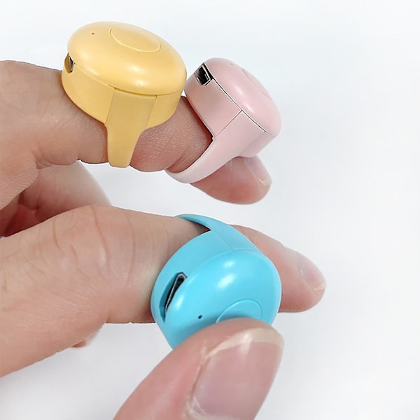 Remote Shutter Multifunctional Sensitive Driver-free Bluetooth4.0 Phone Mini Remote Controller For Turning Pages Yellow