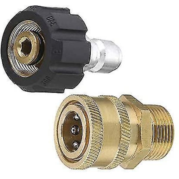 Pressure Washer Coupler Adapter, Quick Connect Fitting Kit, 3/8 To M22
