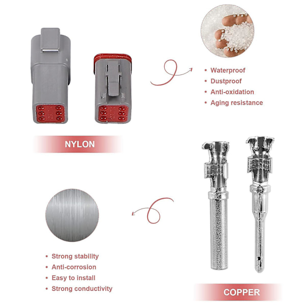140pcs Deutsch Dt Series Waterproof Wire Connector Kit With Pins Box