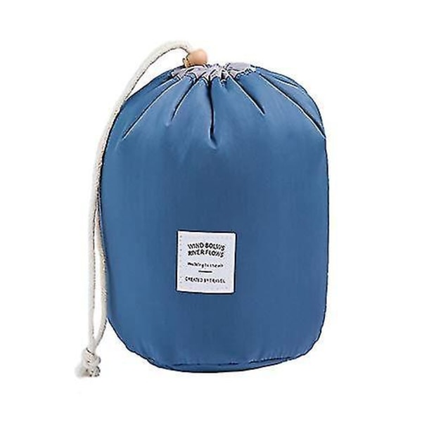 Large Capacity Multifunctiona With Drawstring Cylinder Multiple Pockets Cosmetic Bags
