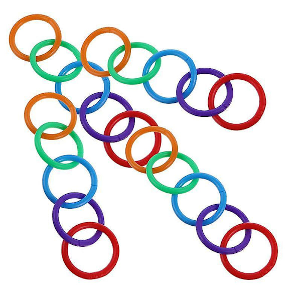 100pcs 28mm Inner Diameter Multi-color Binder Rings Plastic Book Rings