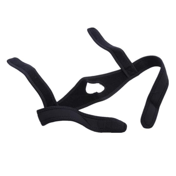 Anti Snore Adjustable Chin Strap Belt Sleeping Stop Snoring Head Strap For Unisex Black