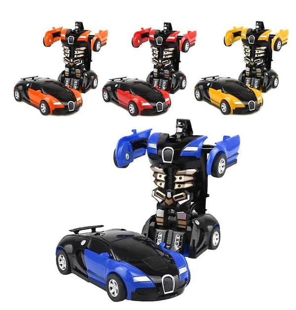 One-key Deformationsbil Legetøj Automatisk Transformerende Robot Yellow