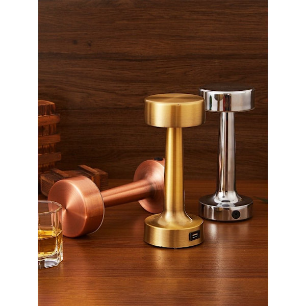 led retro bar table lamp charging bedside KTV outdoor coffee restaurant desktop atmosphere night light clear bar table lamp red-20