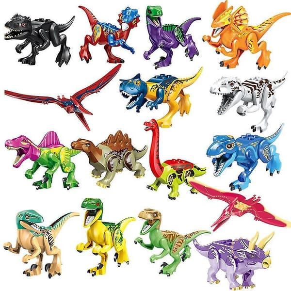 Jurassic Dinosaur Building Blocks Compatible Lego Rex Raptor Ankylosaur Action Figure Models Spinosaurus A