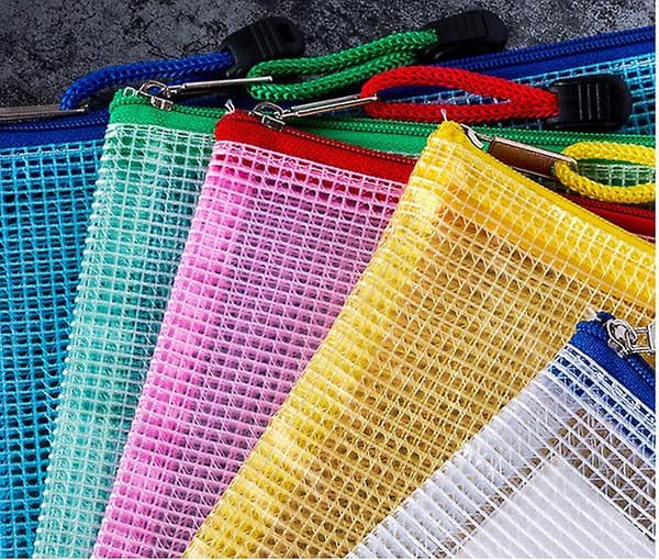 10 Pak Plast Mesh Lynlåsposer
