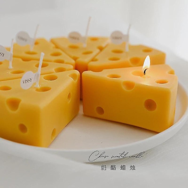 1 Piece Handmade Cheese Candle Triangle Square Scented Candle Bean Wax Scented Candle Creative Home