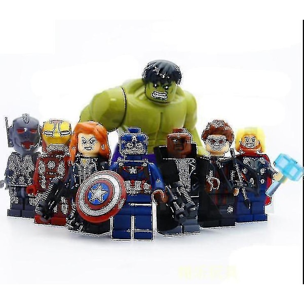 8 stk. Avengers Julegave Superhelte Mini Byggeklodser Legetøj