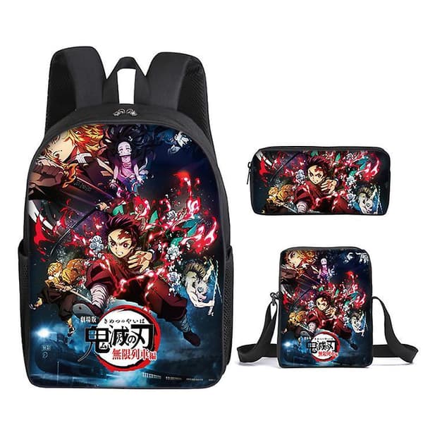 New Demon Slayer's Blade Elementary School Theme School Bag 3 Piece Set