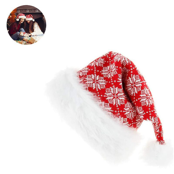 1packs Santa Hat, Soft Plush Christmas Hat, Holiday Hat