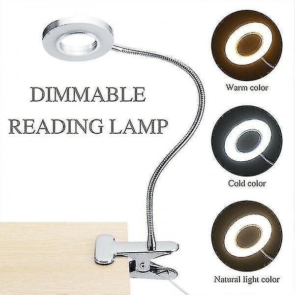 Natlamper Ambient Belysning Dæmpbar LED Fleksibel USB Læselampe Sort