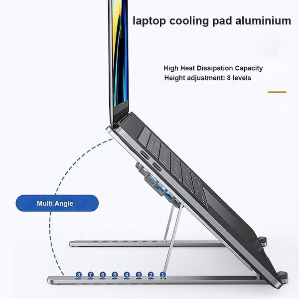 Adjustable Aluminum Laptop Cooling Pad Laptop Desk Ergonomic Tv Bed Lapdesk Tray Pc Laptop