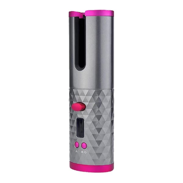 Curling Iron Lcd Display Usb Rechargeable Portable Cordless Automatic Hair Curler Styling Tools For Salon Grey