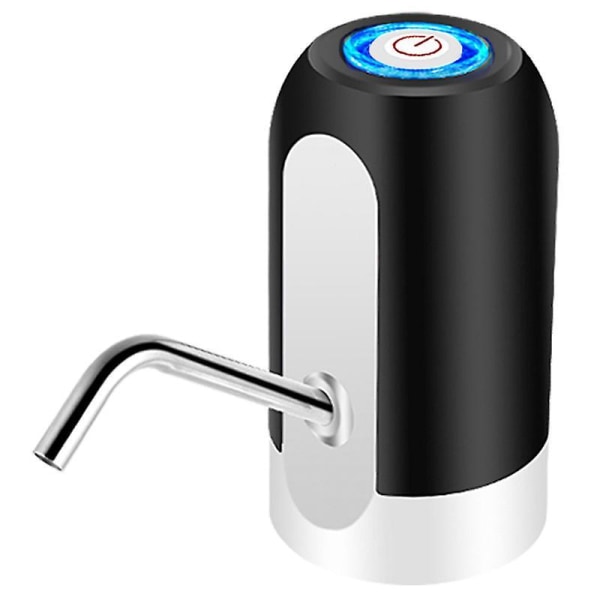 Vanddispenser på flaske med automatisk USB-opladningspumpe, egnet til udendørs brug eller køkken (sort)