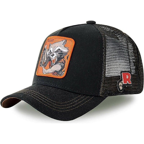 Mikki Snapback puuvillainen baseball-lippis & Dad Mesh / Trucker-hattu ROCKET BLACK