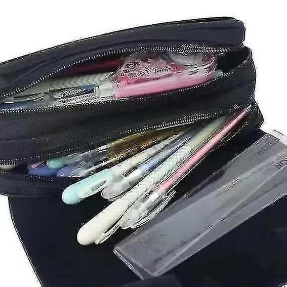 Pirate King Pencil Box Straw Hat Luffy Sauron Pencil Box Student Large-capacity Zipper Double-layer Pencil Box Style 12
