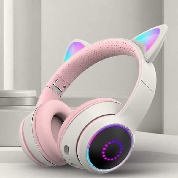 Trådløst Gaming Headset, Katteøre Bluetooth 5.0 Hodetelefoner