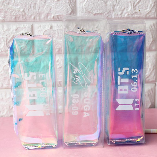 Bts Pencil Case, Large Capacity, Laser Pencil Case A