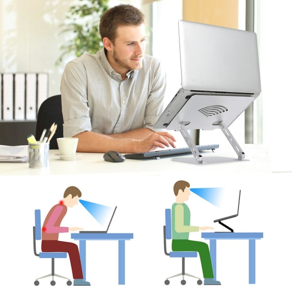 Bærbar Laptop Stand Mount Notebook Computer Laptop Holder Til Skrivebord Skridsikker